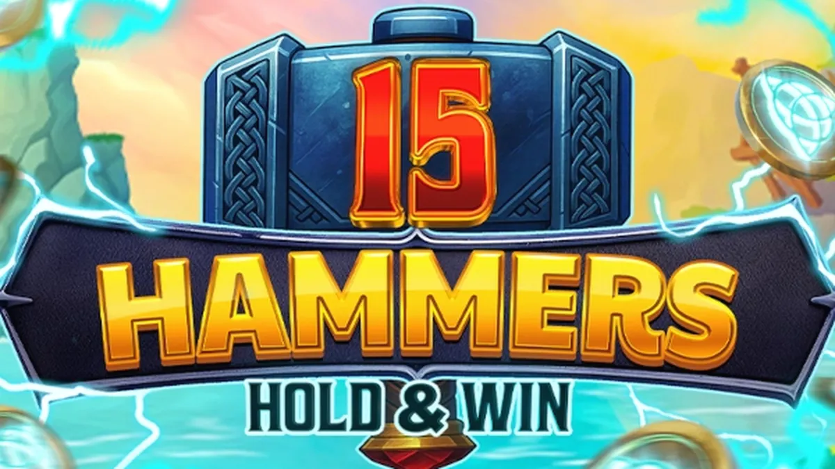 Tampilan antarmuka permainan slot 15 Hammers: Hold & Win dari OctoPlay
